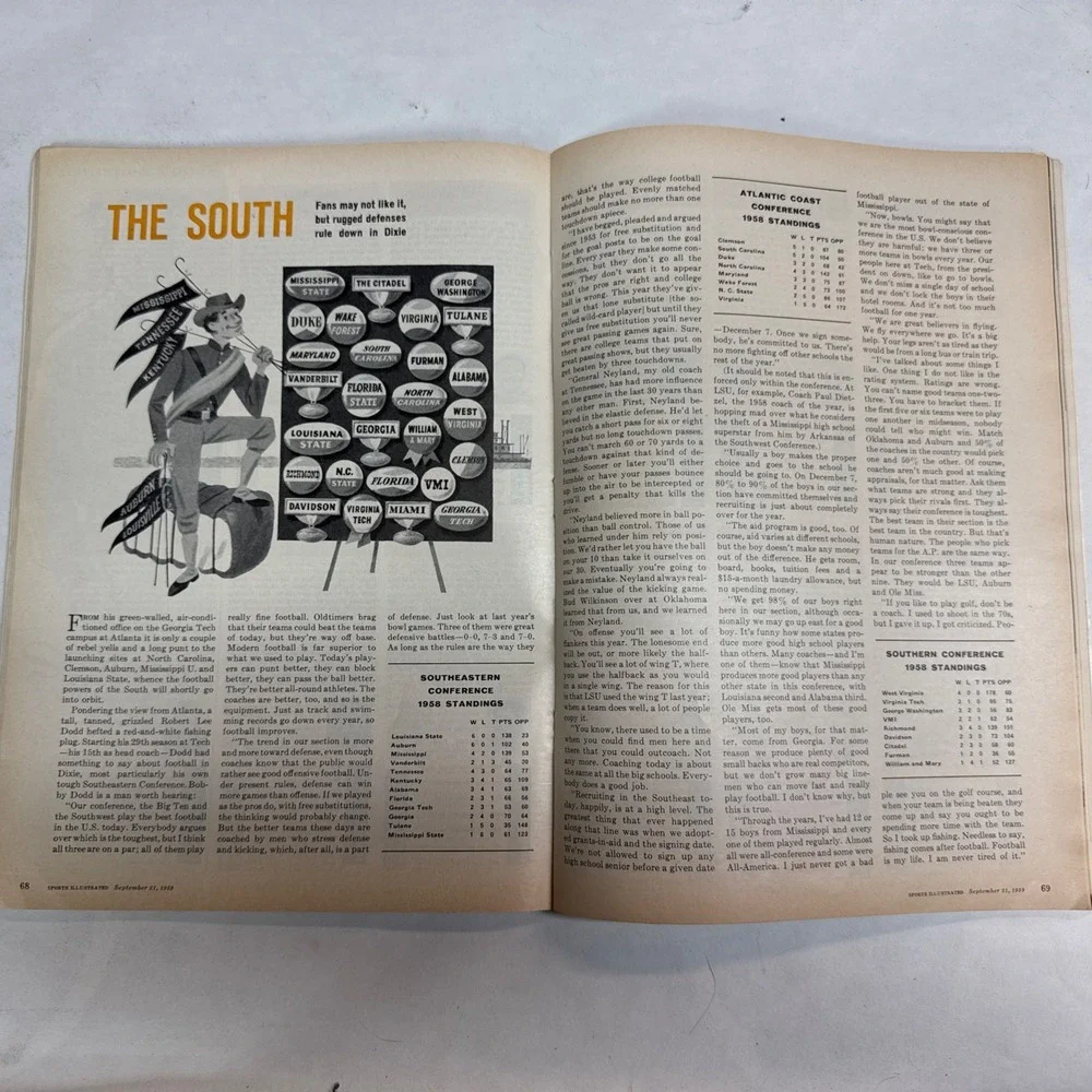Sports Illustrated Magazine September 21 1959 / Ara‎ Parseghian